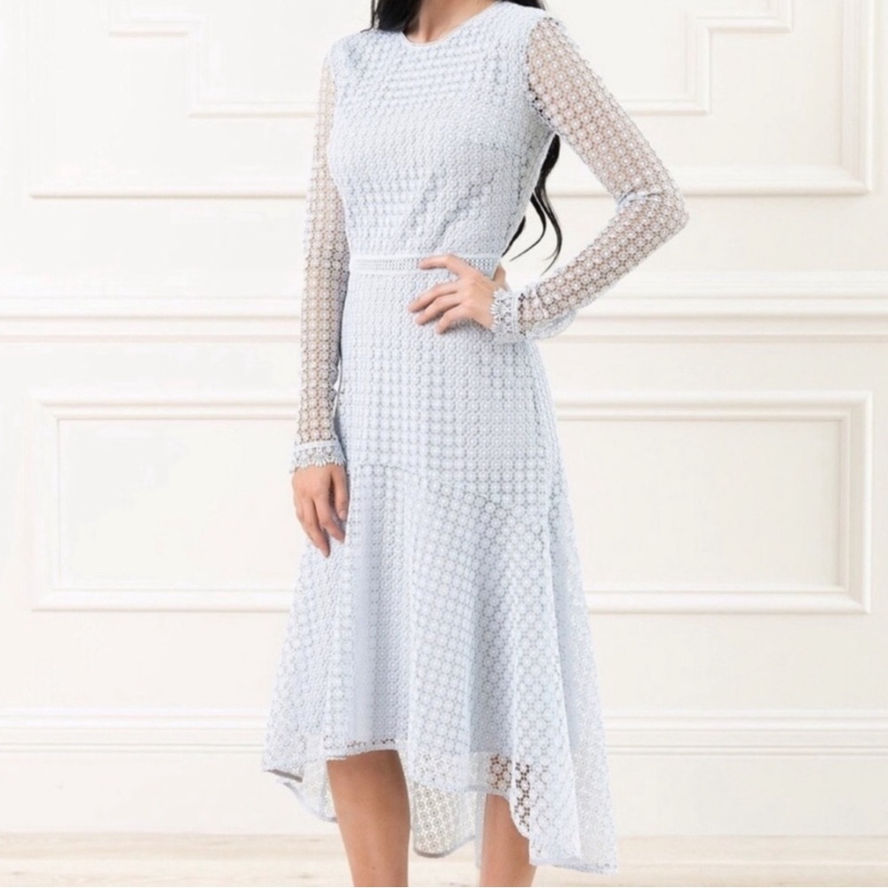 NWT RACHEL PARCELL ICY BLUE LACE DRESS